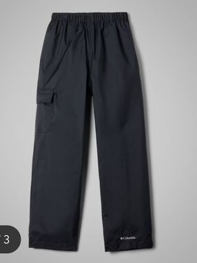Like New Columbia Boy's Cypress Brook Black Rain Pants Size 10/12